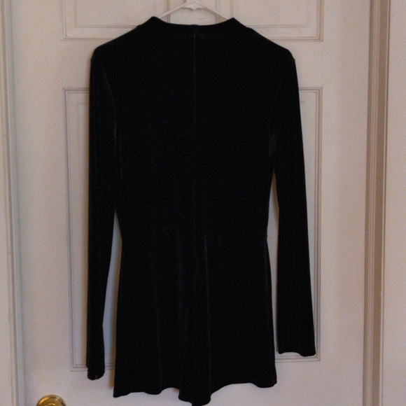 Love Culture Black "Velvet" Romper - Picture 4 of 7